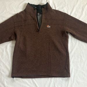 Lowe Alpine Brown Quarter Zip Pullover Sweatshirt Size L